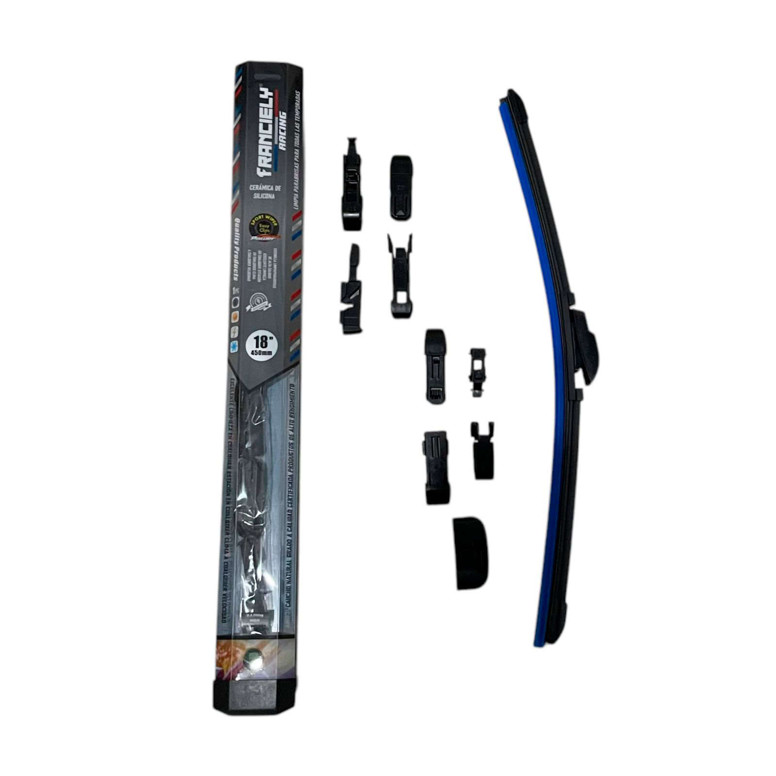 LIMPIA PARABRISA FRANCIELY FLEX 841V7 10 ENCASTRES 18" (X60)